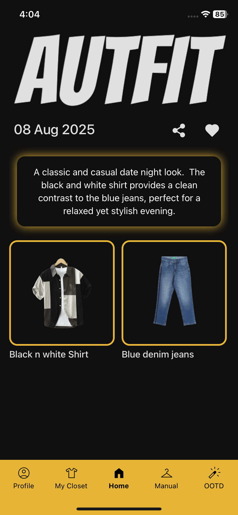 Autfit app preview